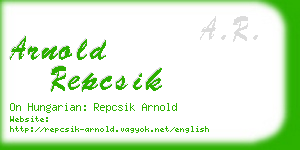 arnold repcsik business card